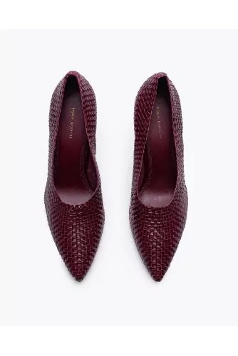 Braided leather pumps 95