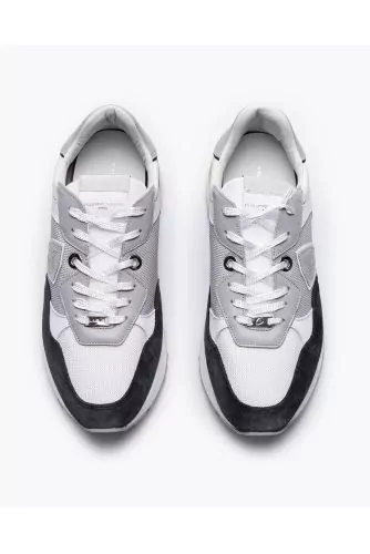 La Rue - Split leather sneakers with cutouts and escutcheon 50