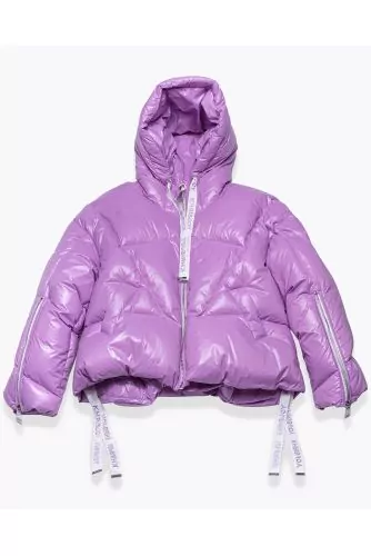 Khris Jacket - Hooded puffy jacket made of nylon and goose down