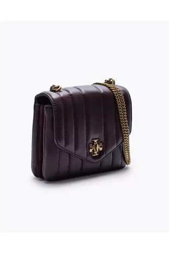 Kira Square - Quilted shoulder bag with logo on the clasp