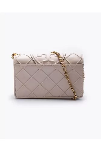 Fleming Soft Chain Wallet - Leather bag with stitched flap and chain