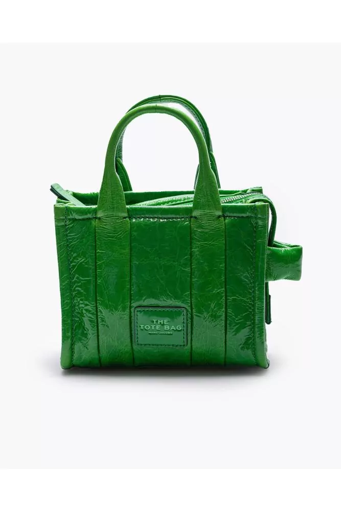 The Shiny Crinkle - Sac en cuir vernis froissé avec bandoulière