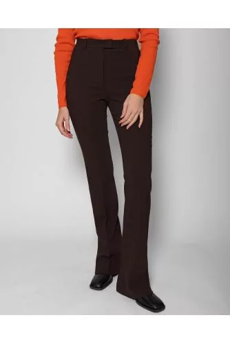 High waist wool pants