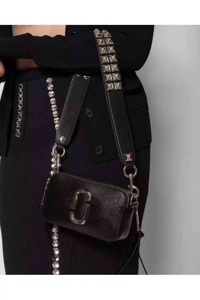 Marc Jacobs Black 'The Logo Strap Snapshot' Bag