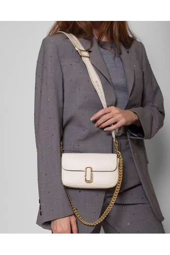 The Mini J Shoulder Bag - Leather bag with flap and shoulder strap