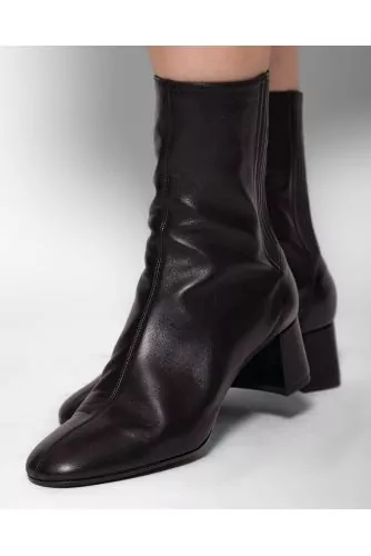 Saint Honoré - Leather boots with round tip 50