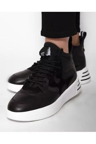 Rebel - High top sneakers in leather and neoprene