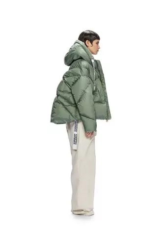 Khris Jacket - Hooded puffy jacket made of nylon and goose down