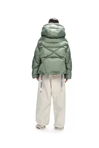 Khris Jacket - Hooded puffy jacket made of nylon and goose down