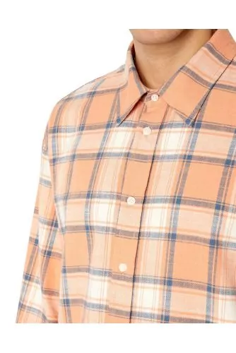 Flannel cotton shirt with Scottish print