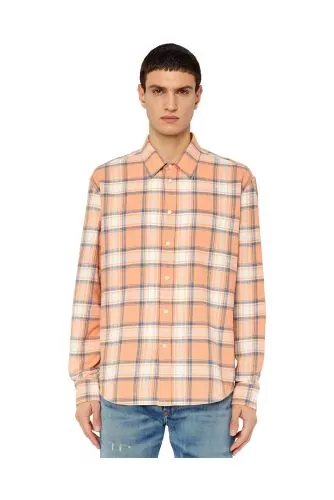 Chemise en coton flanelle avec imprimé écossais