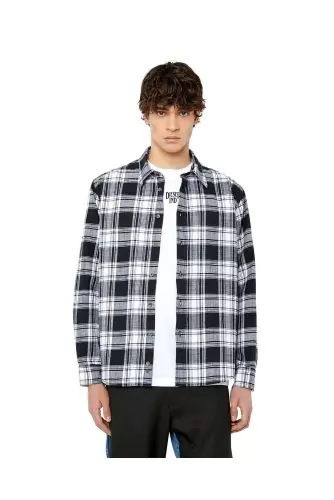 Chemise en coton flanelle avec imprimé écossais