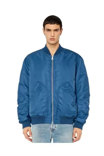 Zipped and reversible nylon bomber