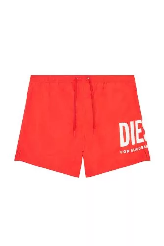 Recycled nylon swim shorts with DIESEL in contrast
