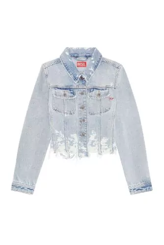 Denim jacket cut close to the body