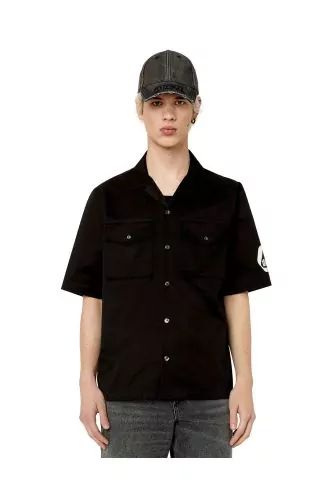 S-Mac-B - Cotton bowling shirt with Diesel Industry printing