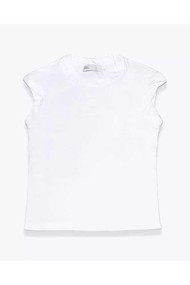 Jersey cotton T-shirt with round collar