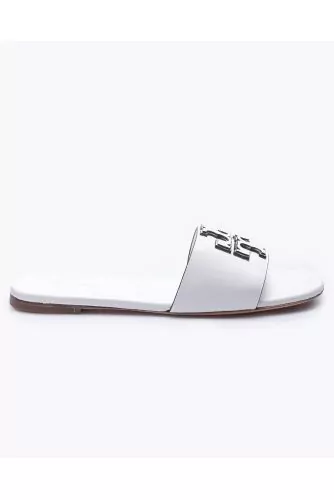 Stak Logo Side - Leather mules with logo band