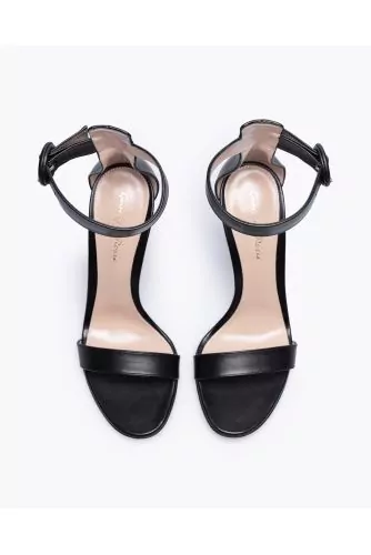 Portofino - Nappa leather sandals with front band and ankle strap 105