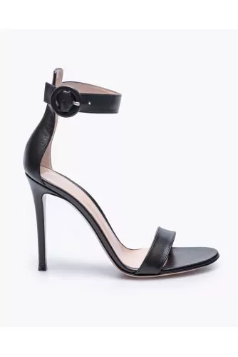 Portofino - Nappa leather sandals with front band and ankle strap 105