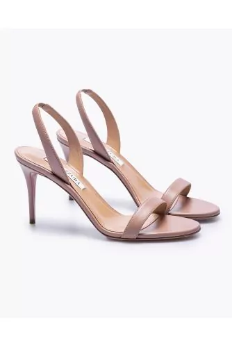 So Nude - Nappa leather sandals with front band and back strap