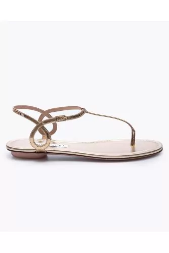 Almost Bare Foot - Leather thong sandals with fine straps