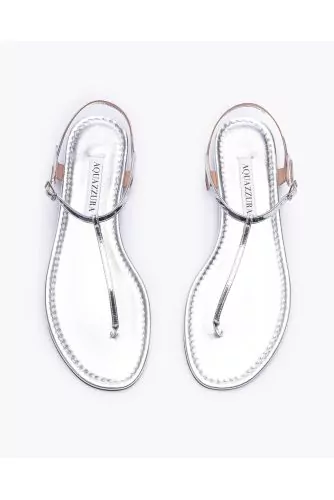 Almost Bare Foot - Leather thong sandals with fine straps