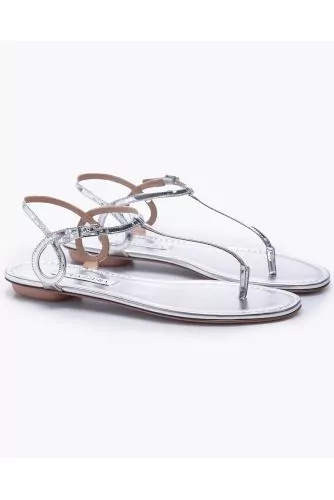 Almost Bare Foot - Leather thong sandals with fine straps