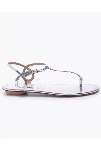 Almost Bare Foot - Leather thong sandals with fine straps