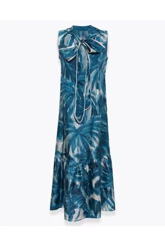 Edilogo - Long silk dress with funnel neck