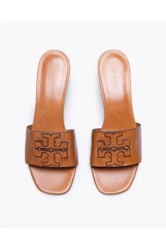 Stak Logo Mule - Leather mules with logo band