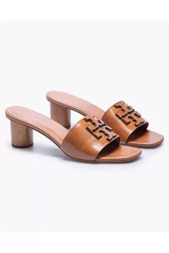 Stak Logo Mule - Leather mules with logo band