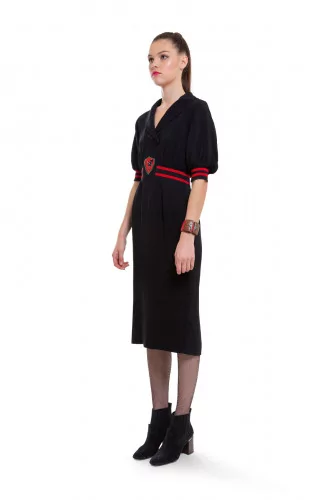 Robe Stella Jean noir et rouge