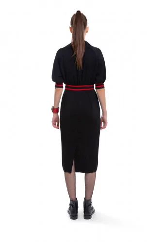 Robe Stella Jean noir et rouge