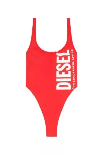 One-piece lycra swimsuit with Diesel print