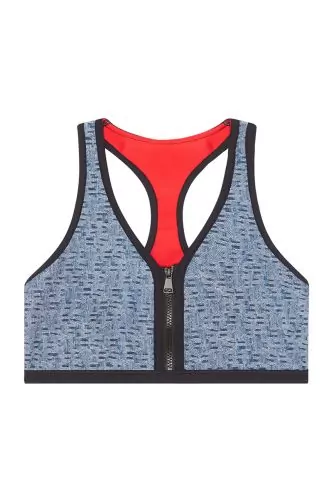 Maillot de bain deux pièces en lycra avec imprimé monogramme