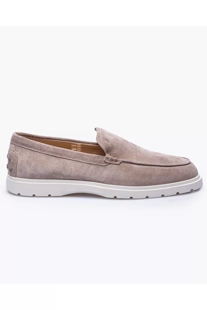 Pantofla - Mocassins en croûte de cuir avec plateau surpiqué