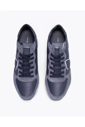 Tropez X - Split leather and leather sneakers withs cut-outs
