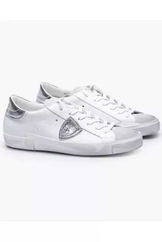 Paris - Leather sneakers with cut-outs