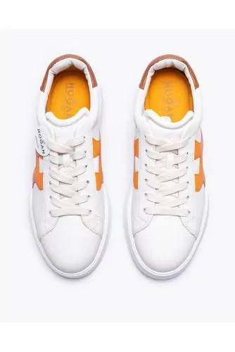 Tennis Hogan "Rebel H564" beige-orange gold pour femme