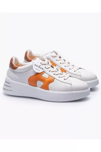 Tennis Hogan "Rebel H564" beige-orange gold pour femme