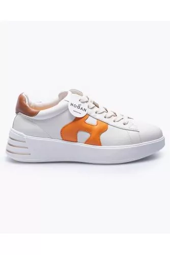 Tennis Hogan "Rebel H564" beige-orange gold pour femme