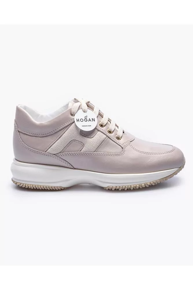 tennis Hogan "Interactive" nude-blanc pour femme