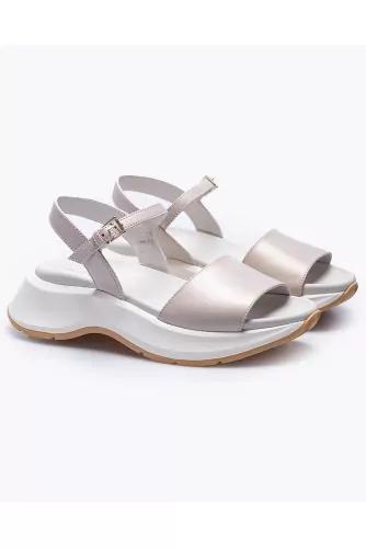 Speedy - Leather sandals with band and strap