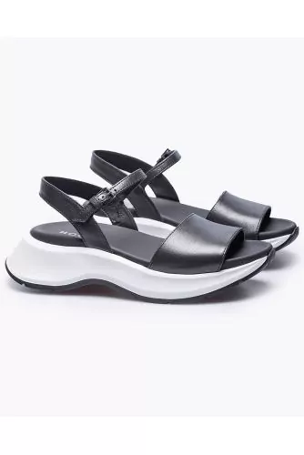 Speedy - Leather sandals with band and strap