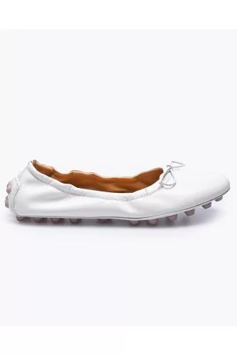 Ballerines Tod's "Gommini" blanc pour femme