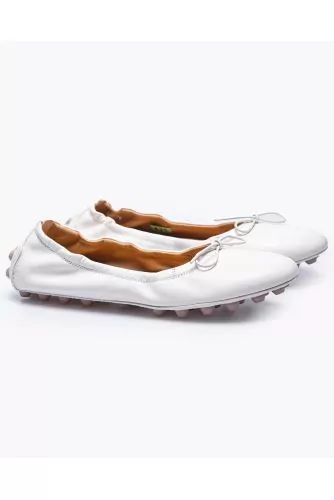 Ballerines Tod's "Gommini" blanc pour femme