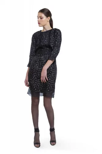 Robe Marc Jacobs motif pois noir et crème