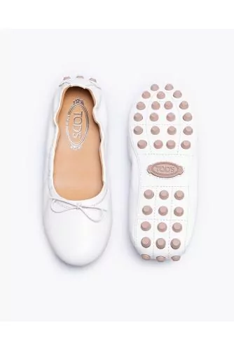 Ballerines Tod's "Gommini" blanc pour femme