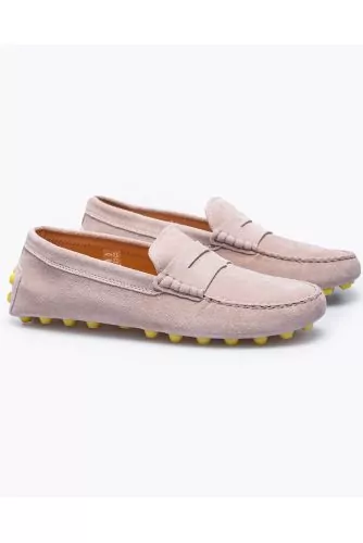 Mocassins Tod's "Gommino" rose-jaune pour femme